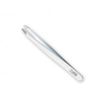 Пинсета Rubis Classic White, скосена