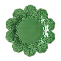 Чиния Geranium Green, Bordallo Pinheiro, плитка, дизаѝнерска керамика, Ø 27.5 см