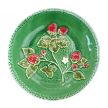 Чиния Strawberries, Bordallo Pinheiro, плитка, дизаѝнерска керамика, Ø 20 см