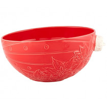 Купа Christmas Ornaments Flower Red, Bordallo Pinheiro, дизаѝнерска керамика, 30.7 х 26.7см