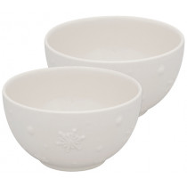 Купи Snowflakes Ornaments Beige, Bordallo Pinheiro, керамични, комплект 2 бр., Ø 14.6 см