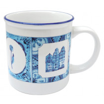Чаша за кафе и чай Capventure Cabanaz Dutch Blue House & Tulip, керамична, 250 мл