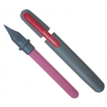Пила за нокти Erlinda Solingen NailMaid Grey, керамична, с избутвач и калъф