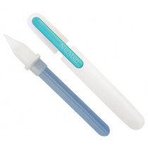 Пила за нокти Erlinda Solingen NailMaid White, керамична, с избутвач и калъф