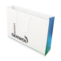 Подаръчна торба Gehwol, бяла хартия с щампа, 60 x 45 x 14 см