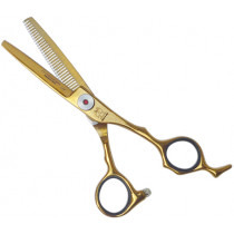 Фризьорска филажна ножица Zvetko BG Legend Line Gold, 5.5" / 14 см