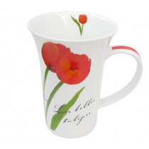 Чаша с дръжка InterTee Les belles tulipes, порцелан, 300 мл
