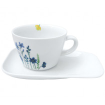Чаша за кафе и чай Kahla Wildflower Five Senses Magic Grip, с чинийка, порцелан, 0.25л