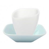 Чаша за кафе Kahla Cocoon White, с чиния, порцелан, 0.09 л