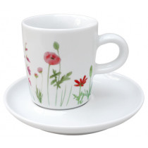 Чаша за кафе Kahla Wildflower Five Senses Magic Grip, с чинийка, порцелан, 0.09л