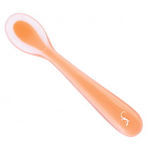 Детска лъжица Lurch Little Soft Apricot, усилен платинен силикон, 14.8 x 2.84 x 1.6 см