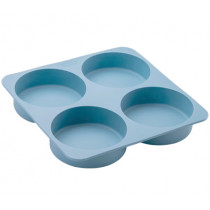 Форма за печене на бургери и стартери Lurch Flexi Starter Burger, силиконова, 4 гнезда, Ø 10 см 