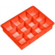 Форма за лед Lurch Ice Cube Pumpkin orange, силиконова, 12 гнезда, 4 x 4 см