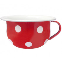 Емайлирана купа Münder Email Red & White, Ø 18 см