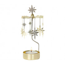 Декоративна термо пирамида Pluto Northern Star Gold, въртяща се, 16.5 см