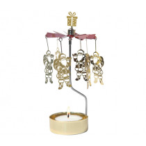Декоративна термо пирамида Pluto Design From Santa Gold, въртяща се, 16.5 см