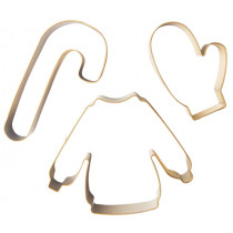 Форми кътъри за сладки и соленки Pluto Design Winter, неръждаема стомана, комплект 3 бр.