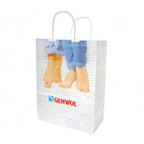 Подаръчна торбичка Gehwol, бяла хартия с щампа, 29 x 22 x 10 см