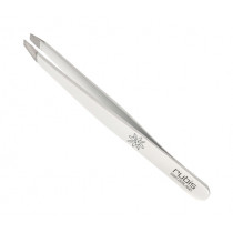 Скосена козметична пинсета Rubis White Edelweiss, 9.5 см