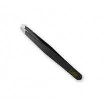 Пинсета Rubis Classic Black, скосена 