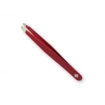 Пинсети Rubis Classic Swiss Cross Red Soft Touch, скосена