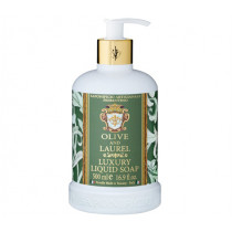 Луксозен натурален течен сапун Saponificio Artigianale Fiorentino Olive and Laurel, шише с помпа 500 мл