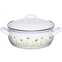 Тенджера Riess Country Bee, плитка, масивен емайл, Ø 20 см, 2 л