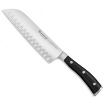 Готварски нож сантоку Wusthof Classic Ikon Black, Solingen, острие с алвеоли 17 см