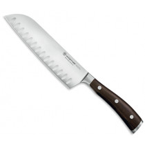 Готварски нож сантоку Wusthof Ikon, Solingen, острие с алвеоли 17 см