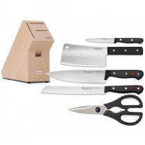 Блок с ножове Gourmet Black, Wusthof Solingen, комплект с 5 инструмента