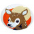 Чиния Capventure The Zoo Baby Deer, плитка, керамична, 20 см