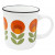 Чаша за кафе и чай Capventure Cabanaz Lola Orange Flowers, керамична, 250 мл