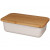 Кутия за хляб Capventure Save My Bread Coconut white, с дъска за рязане, бамбук и дърво