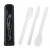 Прибори за хранене Bioloco To Go Line Art Cutlery Black & White, комплект 3 части
