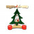 Декоративна пирамида елха "Дядо Коледа с подаръци", с поставки за свещи, 28 см