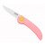 Нож за пикник Lurch Picnic Soft Pink, керамичен, сгъваем