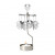Декоративна термо пирамида Pluto Design Bird Heart Silver, въртяща се, 16.5 см