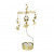 Декоративна термо пирамида Pluto Design Night Sky Gold, въртяща се, 24 см