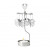 Термична пирамида Pluto Bird Heart Silver, въртяща се, 16.5 см