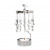 Декоративна термо пирамида Pluto Small Snowflakes Silver, въртяща се, 16.5 см