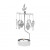 Декоративна термо пирамида Pluto Design Winter Silver, въртяща се, 16.5 см