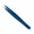 Козметична пинсета Rubis Classic Blue Slant, скосена, хирургическа стомана, 9 см